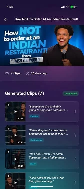 ReelSnap: Générateur de clips vidéo AI - Image 3