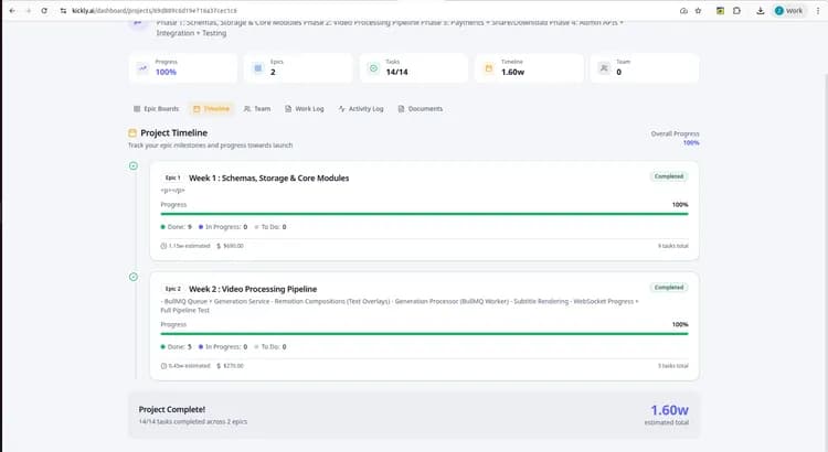 Kickly: AI-drevet MVP-planlægning og -udførelse - Image 4
