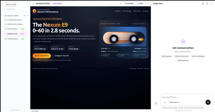 NexumFive: Virksomheds Multi-Model AI Chatplatform - Image 4