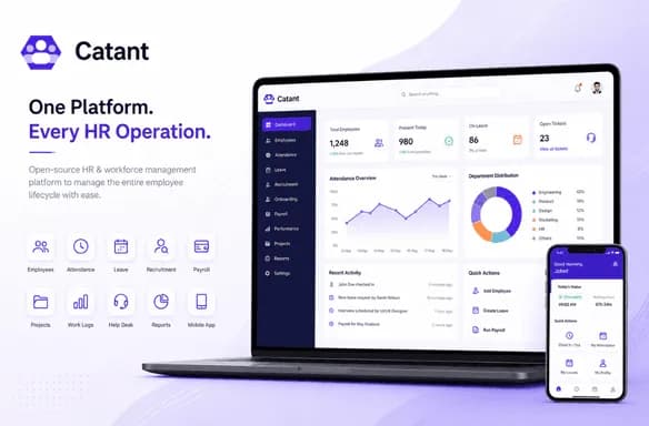 Catant : Plateforme open-source de gestion des RH et des effectifs