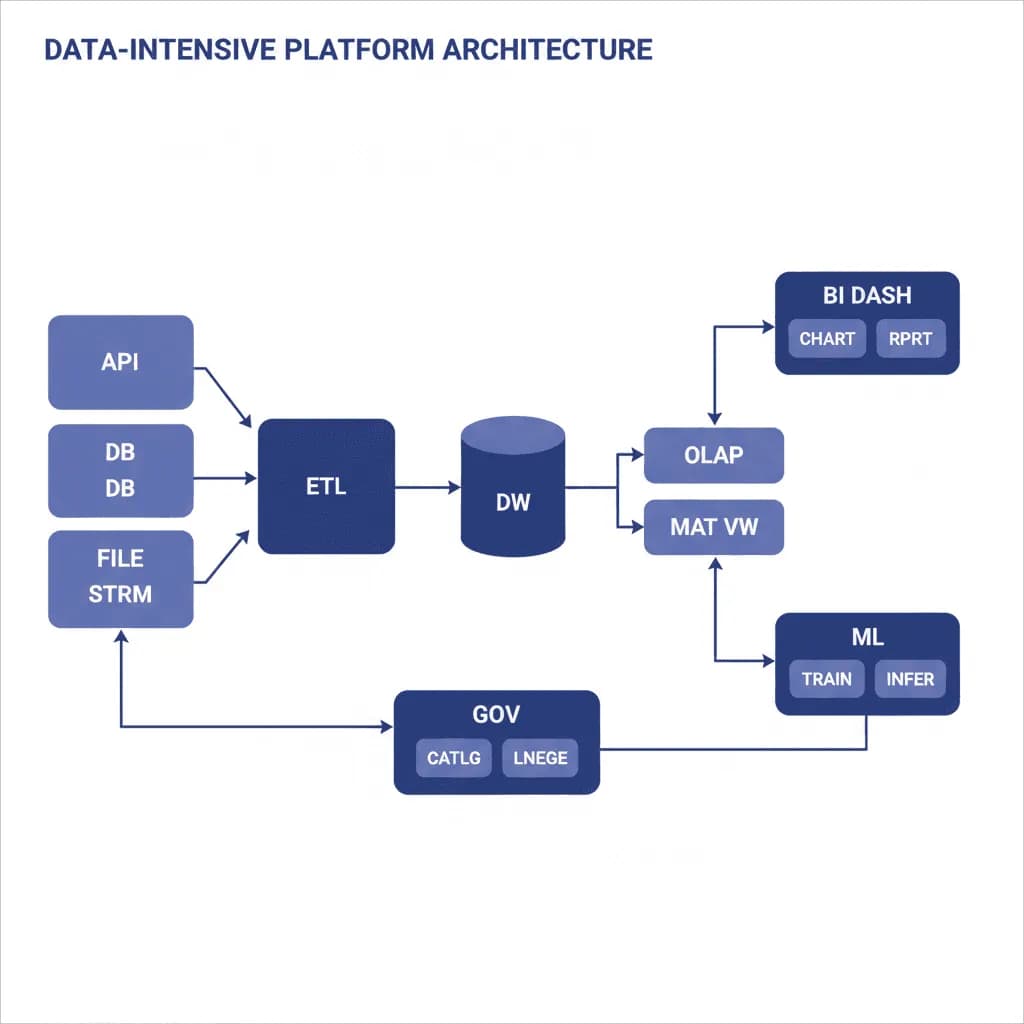 Datenintensive Plattformarchitektur - System Architecture Diagram