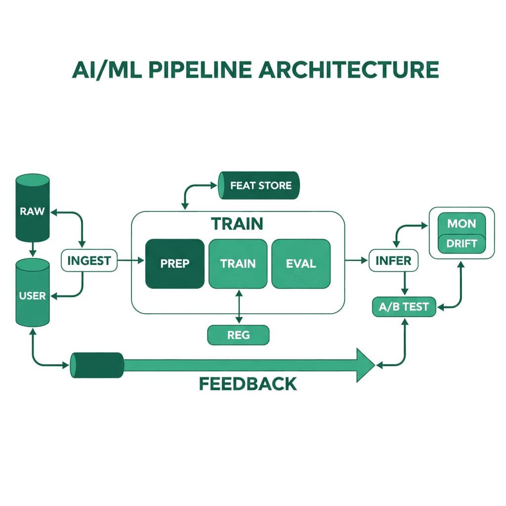 AI/ML Pipeline Architecture - System Architecture Diagram