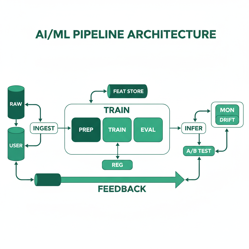 AI/ML Pipeline Architecture - System Architecture Diagram