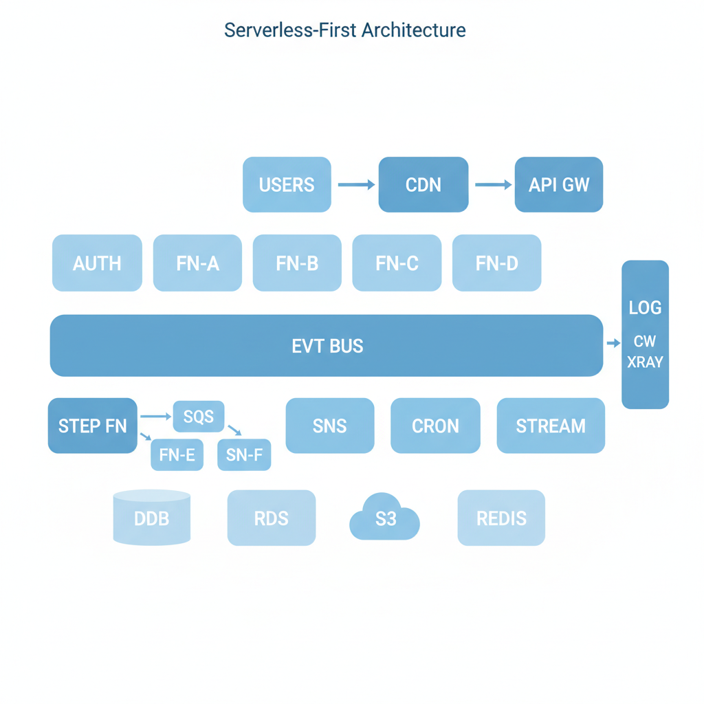 Serverless-First Architecture - System Architecture Diagram